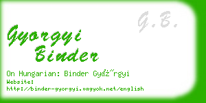 gyorgyi binder business card